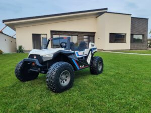 UTV electric pentru 2 copii Buggy XXL FAST EDITION cu viteza maxima 15km/h 500W 24V 4x4 (sx1928-fast) Alb - Autokids.ro