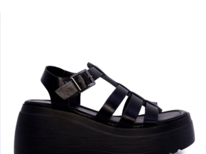 Sandale femei Solo Donna negre din sintetic cu platformă 2547DS8919N