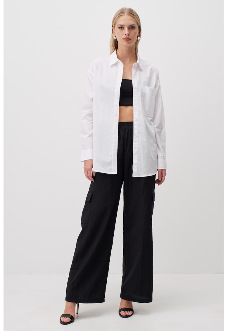 Pantaloni cargo cu croiala ampla