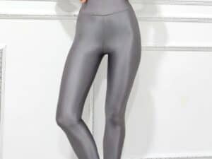 Colanți tip dresuri Opak, lucioși satinați, gri, pentru un look elegant și confortabil.