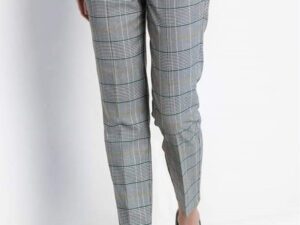 Pantalon Xara lung pană carouri