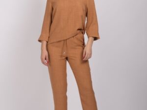 Bluza din vascoza LaDonna de culoare maro