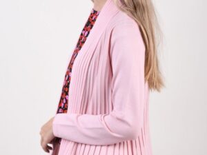 Cardigan roz plisat