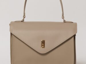 Geanta eleganta taupe cu design structurat