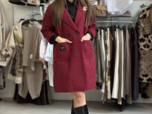 Reducere  Jacheta dama bordo cu rever si buzunare