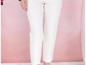 Pantaloni conici albi 7/8