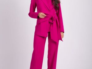 Pantaloni evazati de culoare fucsia