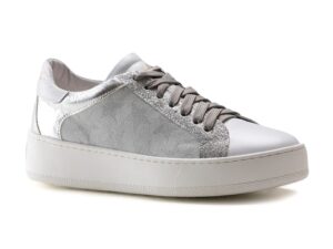 Pantofi sport de piele intoarsa cu imprimeu cu stele - Argintiu