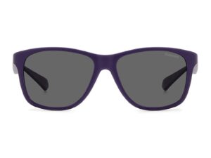 Ochelari de soare patrati - cu lentile uni - Negru/Violet