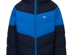 Geaca matlasata cu gluga Aldery - Bleumarin