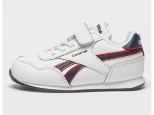 Pantofi sport din piele ecologica cu segment cu inchidere velcro Royal - Alb/Rosu vermillion/Bleumarin