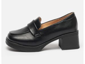 Pantofi loafer cu varf patrat - Negru