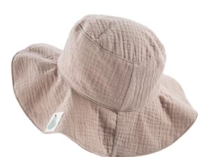 Palarie din muselina -  Bej - pentru fetite si baieti - - Bej - Bej