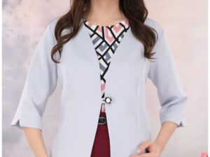 Sacou gri deschis din stofa elastica