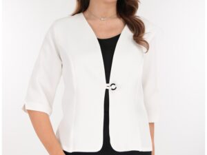 Sacou ivory din stofa elastica