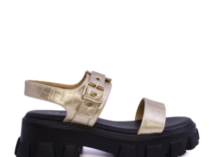 Sandale chunky femei Solo Donna aurii din sintetic 2547DS8049CAU