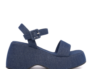 Sandale femei Solo Donna bleumarin din textil cu platformă 2547DS9106JBL