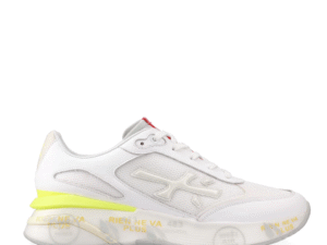 Sneakers bărbați Premiata Moerun albi din piele întoarsă și textil 1697BP6822VA