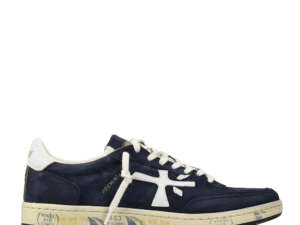 Sneakers bărbați Premiata BSKT Clay bleumarin din piele întoarsă 1690bp7708vbl