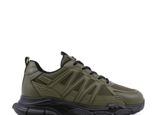 Sneakers de bărbați Luca di Gioia kaki din piele 3917BP780KA