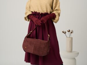 Bluza casual din tricot bej cu paiete si fir lurex