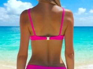 sutien push up imprimat si slip semidecupat