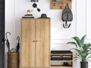 Cuier cu pantofar Arzu cu taburet si rafturi