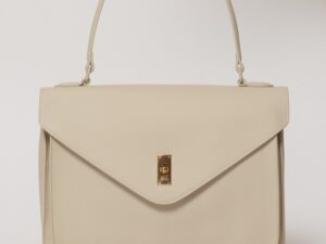 Geanta eleganta ivory cu design structurat