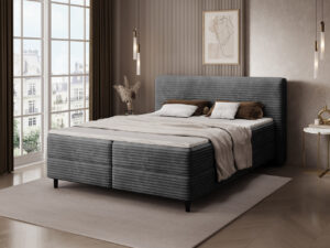 Pat continental tapitat cu lada depozitare