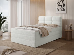 Pat continental tapitat cu lada depozitare