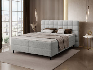 Pat continental tapitat cu lada depozitare