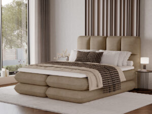 Pat tapitat cu lada depozitare