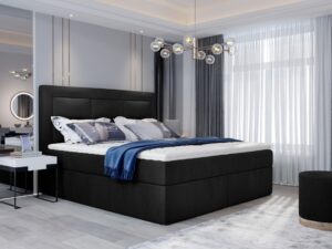 Pat tapitat cu lada depozitare