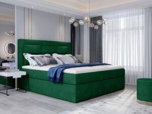 Pat tapitat cu lada depozitare