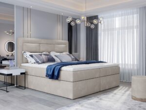 Pat tapitat cu lada depozitare