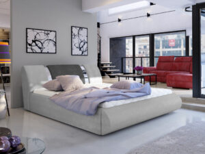 Pat tapitat cu somiera si lada depozitare