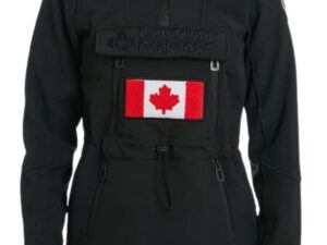 Geaca softshell pentru femei  Toka - poliester/elastan - neagra - impermeabila - cu gluga detasabila -