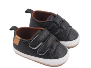 Pantofi  Cu Barete Cu Arici - Piele ecologica - Baieti - Negru