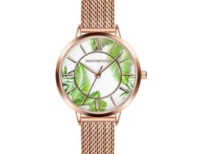 Ceas de mana pentru femei -  bratara mesh - 34mm - auriu