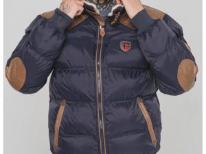 Jacheta bufanta cu model matlasat Abramovitch - Maro/Bleumarin