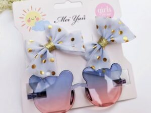 Set clame si ochelari de soare  Model AL 17279 Mouse - Fete - Multicolor - Multicolor