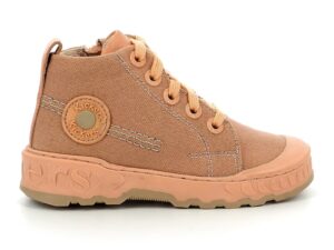 Tenisi textili cu fermoar - Portocaliu pal