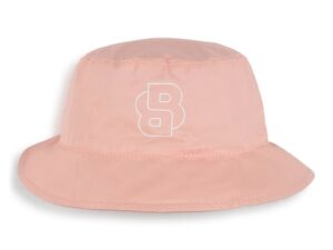 Palarie bucket din bumbac cu broderie logo - Roz pal