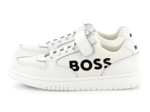 Pantofi sport cu insertii din piele - Alb