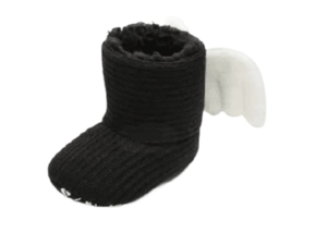 Cizme  Cu Aripioare - Peste glezna - Fete - Velcro - Negru