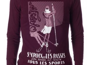 Tricou bumbac cu imprimeu femei Faye - Bordeaux