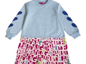 Rochie cu imprimeu si maneci lungi - Multicolor