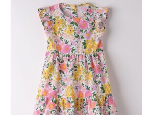 Rochie cu imprimeu floral pentru fete -  4.8758 - Multicolor - Verde/Galben/Roz/Multicolor