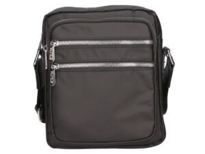 Geanta crossbody cu buzunare exterioare - Negru