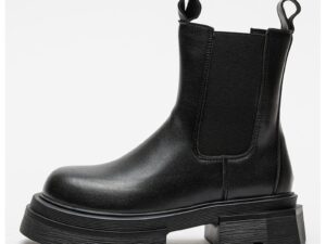 Ghete Chelsea din piele ecologica - Negru